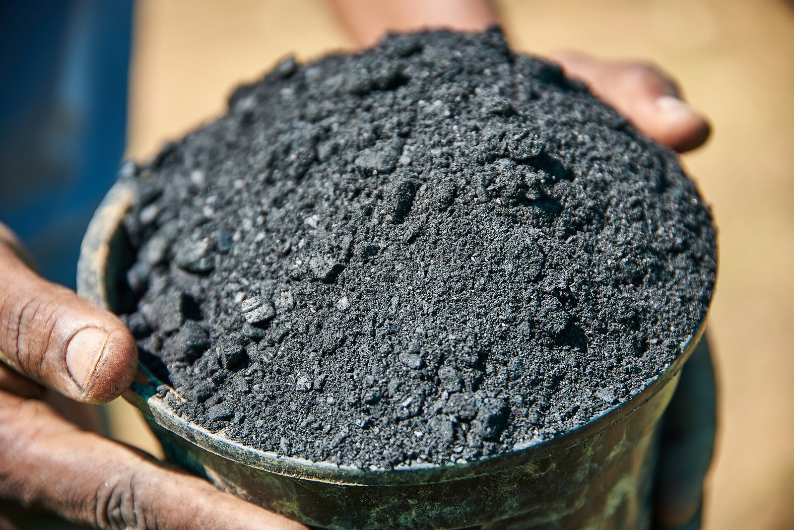 Biochar charged and inoculated, ready for soil application.