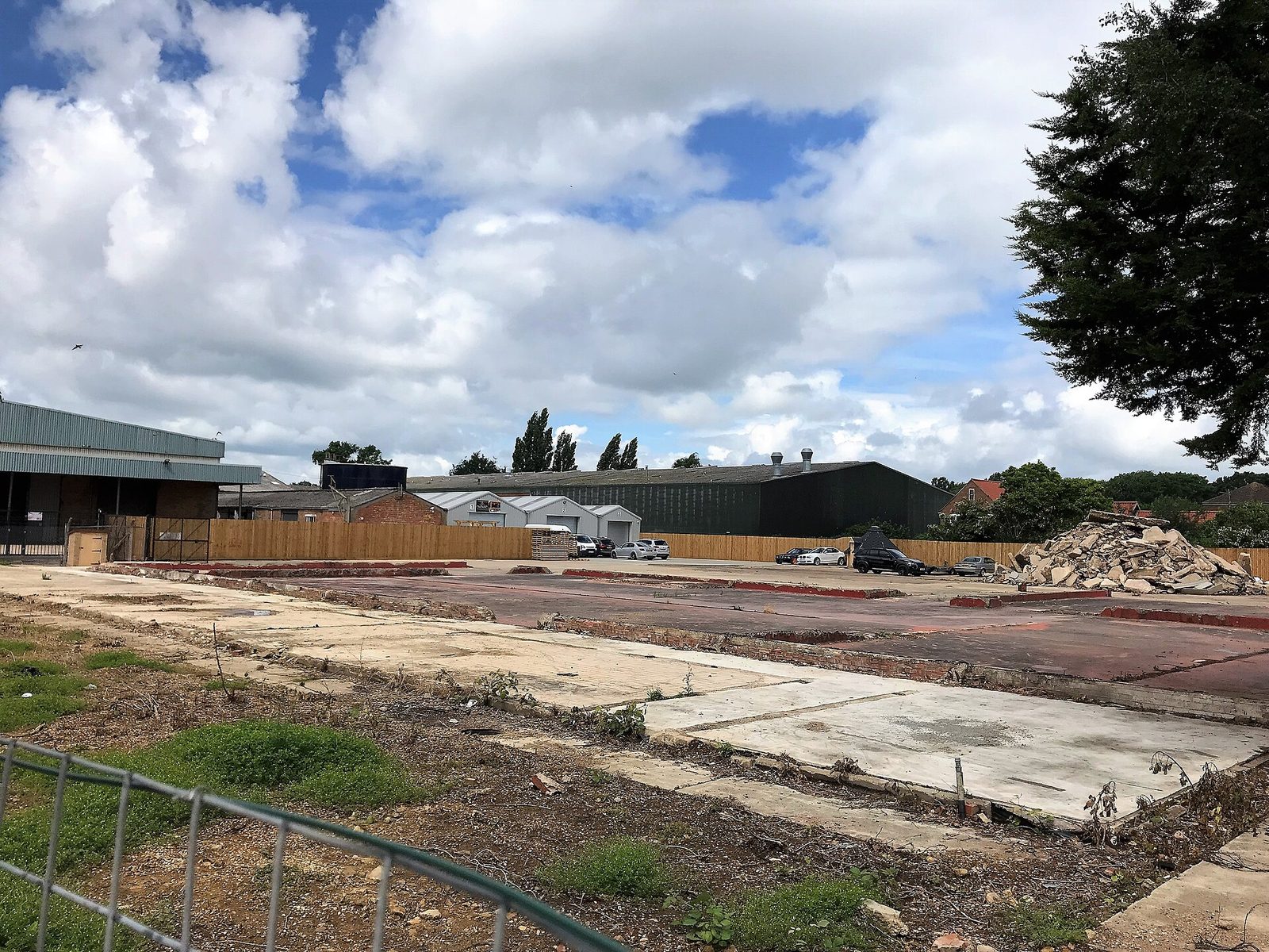 A former industrial site awaiting redevelopment (Wisbech, England).